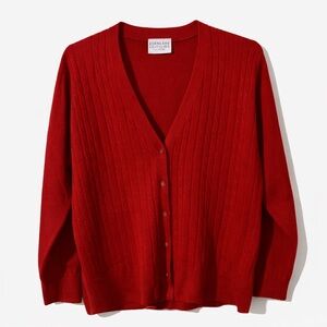 Koret Rich Red V-Neck Cardigan